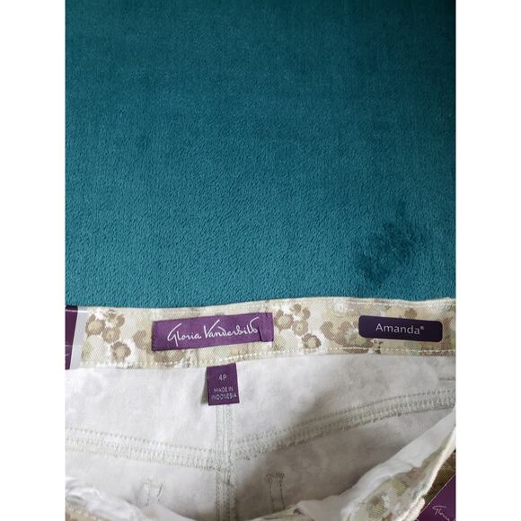 Gloria Vanderbilt Jeans Size 4 Petite Women Beige Stretch Mid Rise Straight NWT - Picture 5 of 16
